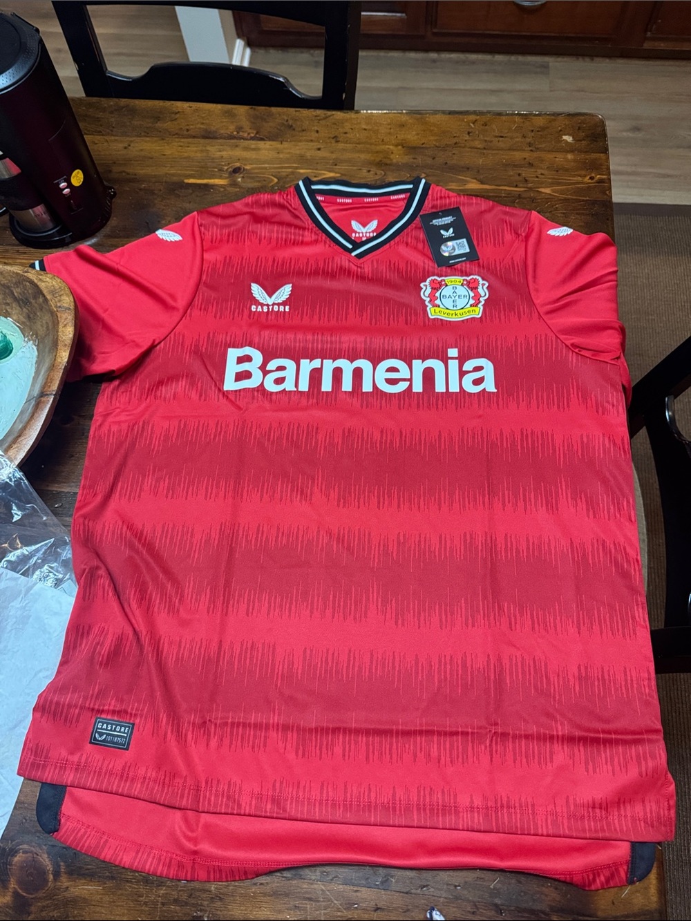 Bayer Leverkusen Red Soccer Jersey by Castore - Picture 2 of 10